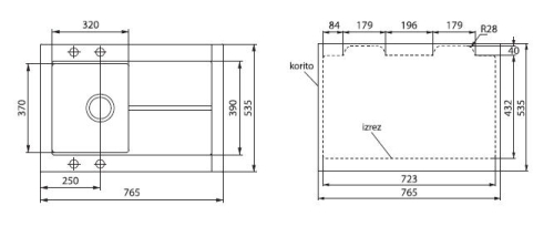 Gorenje KVE76.10 Siligor gránit mosogató, homokbézs (64748114)