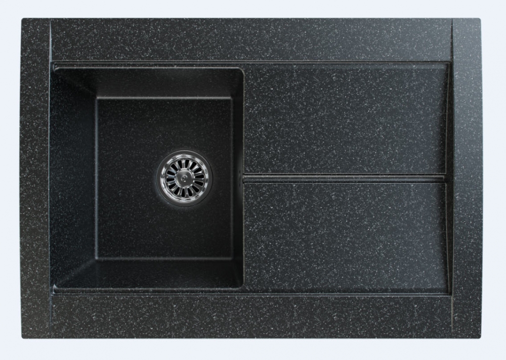 Gorenje KVE76.10 Siligor gránit mosogató, fekete-szemcsés (748116)
