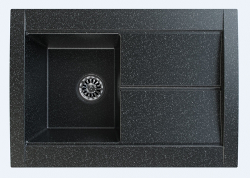 Gorenje KVE76.10 Siligor gránit mosogató, fekete-szemcsés (748116)