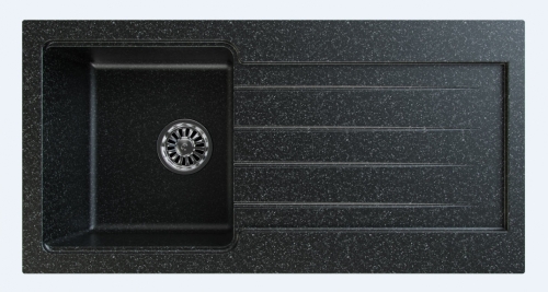Gorenje KVE KM1 Siligor gránit mosogató, fekete-szemcsés (55001111)