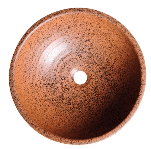 Sapho ATTILA 46cm átmérőjű kerámia mosdó, terrakotta barna (DK014)