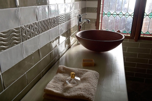 Sapho ATTILA 46cm átmérőjű kerámia mosdó, terrakotta barna (DK014)