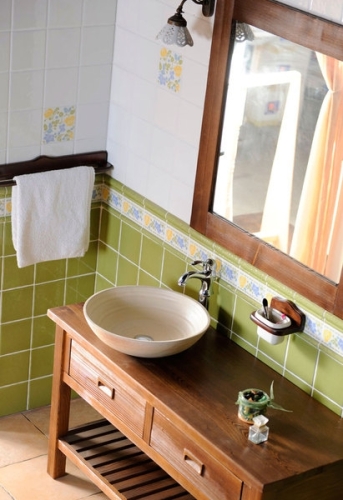 Sapho ATTILA 46cm átmérőjű kerámia mosdó, elefánt csont szín (DK015)