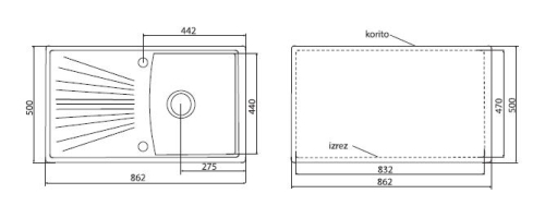 Gorenje KVE KM3 Siligor gránit mosogató, homokbézs (55001070)