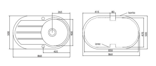 Gorenje KVE KM4 Siligor gránit mosogató, fekete-szemcsés (55001098)