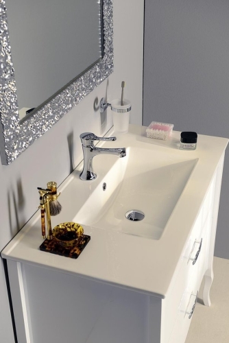 Sapho SLIM 90x46 cm mosdó, fehér 1601-90