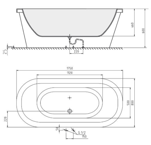 POLYSAN Matrix C kád 175x86x45 (39113)