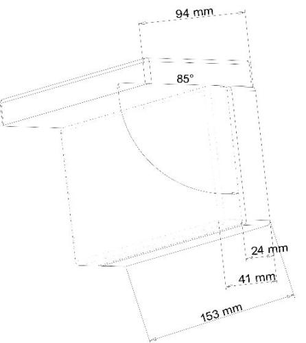Sapho Kádperemre szerelhető kádtöltő, billenthető, állítható, szélesség 153mm, kaszkád, króm (5109)