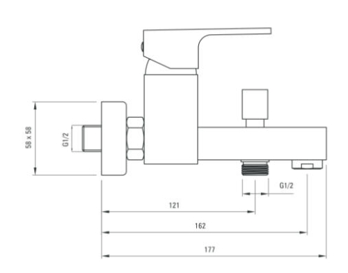 Deante Anemon kádtöltő csaptelep BCZ 010M