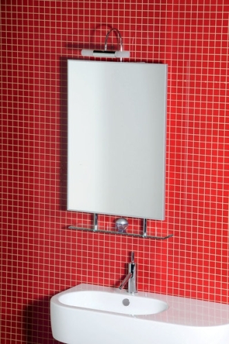 Sapho GRETA 60x70x12 cm tükrös szekrény, alumínium keret, (55113)