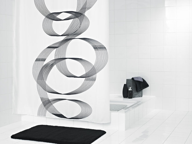 Sapho LOOP zuhanyfüggöny 180x200, polyester, spirála (42346)