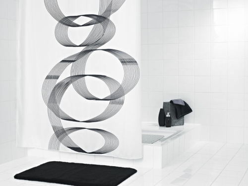 Sapho LOOP zuhanyfüggöny 180x200, polyester, spirála (42346)