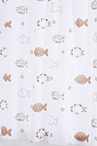 Sapho FISHES zuhanyfüggöny 180x200cm, polyester (47819)