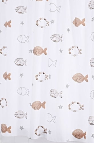 Sapho FISHES zuhanyfüggöny 180x200cm, polyester (47819)
