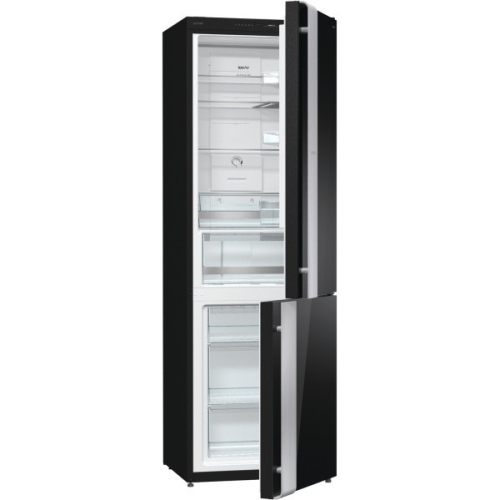 Gorenje alul fagyasztós kombinált hűtőszekrény A++, feketel NRKORA62E