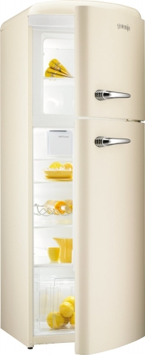 Gorenje szabadonálló felülfagyasztós hűtőszekrény, old timer, A++, pezsgő RF60309OC