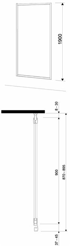 Kolo Geo-6 fix oldalfal 90 prismatic üveg (GSKS90205003)