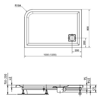 POLYSAN Luneta bal 120x80x4 cm zuhanytálca (53511)