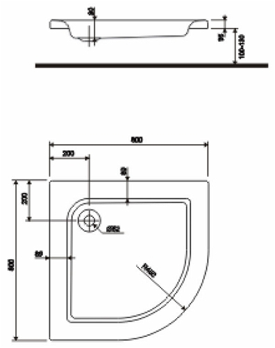 Kolo Standard Plus íves zuhanytálca (80x80 cm, XBN1580000)