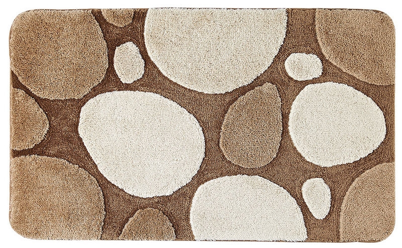 Sapho PEPPLE 60x90 cm kilépőszőnyeg csúszásmentes, akril, barna (720309)