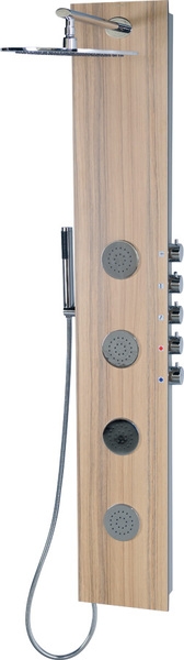Sapho 5SIDE zuhanypanel keverős csapteleppel 4 masszázsfúvókával, kókusz (80212)