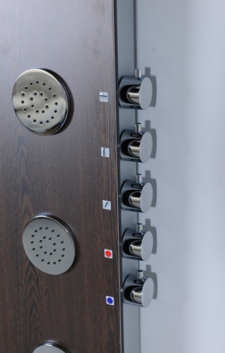 Sapho 5SIDE zuhanypanel keverős csapteleppel 4 masszázsfúvókával, fehér (80217)