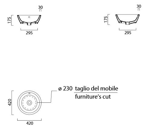 Sapho GSI PURA 40 cm mosdó pultra (884811)