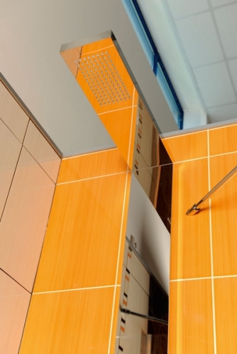 Sapho inox zuhanypanel, keverős csaptelep, mikro fúvókákkal (AQ568)