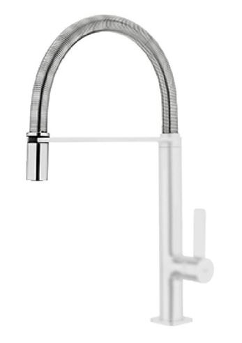 Teka Formentera FO 939  mosogató csaptelep flexibilis kifolyócsővel, fehér 62.939.02.0W