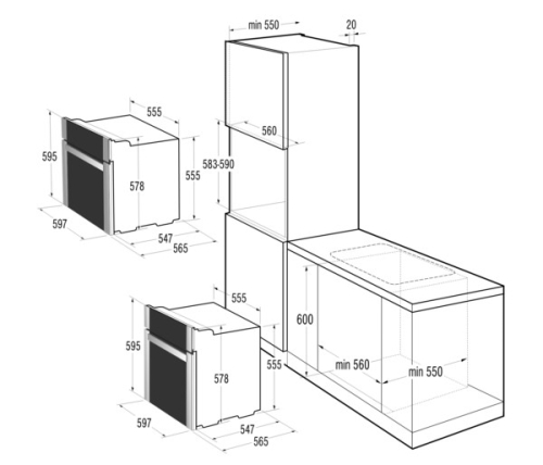 Gorenje Ora-Ito beépíthető elektromos sütő, fehér BO73ORA-W