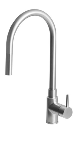 Sapho DUNA mosogató csaptelep kihúzható fejjel, inox (DU015)