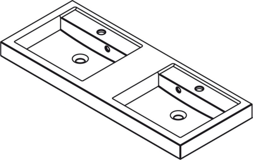 Sapho 120x48 cm dupla mosdó (ELS120)*