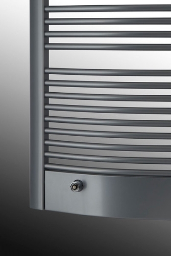 Sapho FOCUS FXB 595x776 mm fürdőszoba radiátor 440 W, strukturált ezüst (FXB-608S)