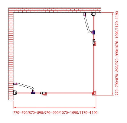 Sapho ONE 80 cm zuhanyajtó, transzparent üveg (GO4880)