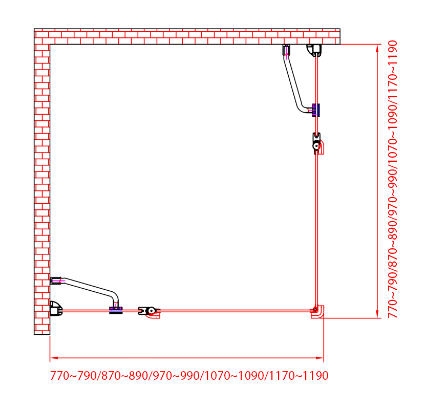 Sapho ONE 120 cm zuhanyajtó, transzparent üveg (GO4812)