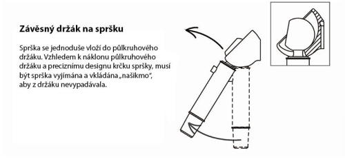 Sapho intim zuhanyfej tartóval, gégecső nélkül, króm (JS129)