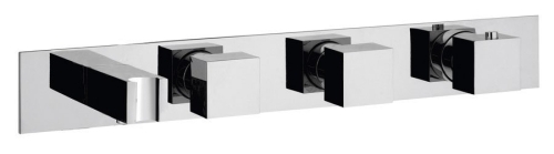 Sapho MASTERMAX falba süllyesztett termosztátos csaptelep, kézizuhany tartóval, zuhanyszett nélkül, króm (MB453)