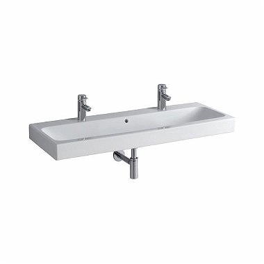 Keramag Icon mosdó 2 csaplyukkal keratect felülettel 120 (120x48,5 cm, 124020600)