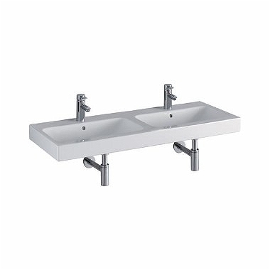 Keramag Icon dupla mosdó 2 csaplyukkal keratect felülettel 120 (120x48,5 cm, 124120600)