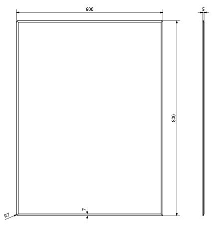 Sapho ACCORD 60x80cm tükör fazettával, lekerekített sarkokkal, akasztó nélkül (MF441)
