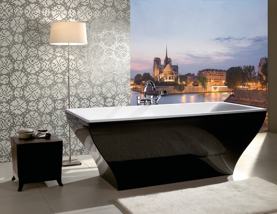 Villeroy and Boch La Belle 180x80 cm szabadon álló fürdőkád, Graphite Noir UBQ180LAB2PDT1V-01