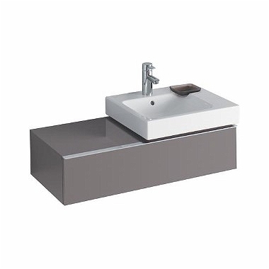 Keramag Icon mosdószekrény magasfényű platina (89x24x47,7 cm, 840592000)