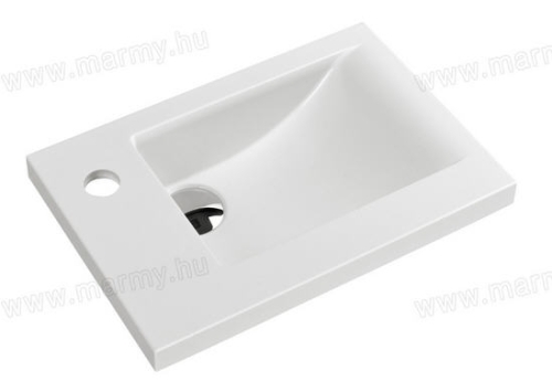 Marmy Lucca 40x28 cm beépíthető öntött márvány mosdó 6 229 71 04 21 18