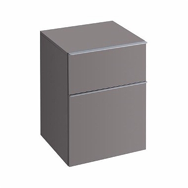 Keramag Icon kiegészítő szekrény magasfényű platina (45x60x47,7 cm, 840047000)