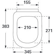 Villeroy & Boch Subway wc ülőke, kompakt, QuickRelease 9M66 Q1 01 (9M66Q101)