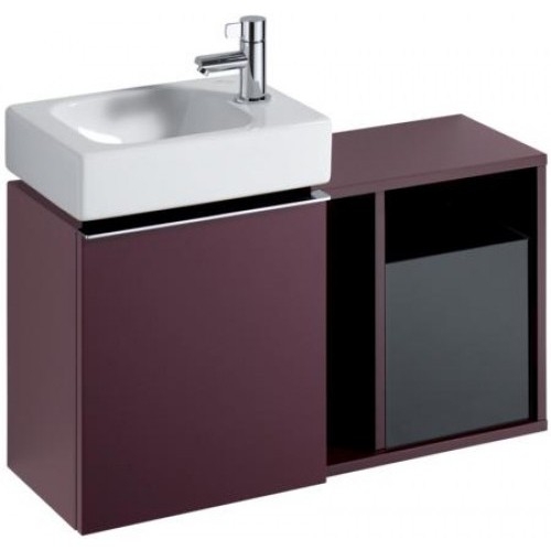Keramag Icon xs oldalsó kiegészítő szekrény magasfényű burgundi (37x40x24,5 cm, 840138000)