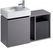 Keramag Icon xs oldalsó kiegészítő szekrény magasfényű platina (37x40x24,5 cm, 840139000)