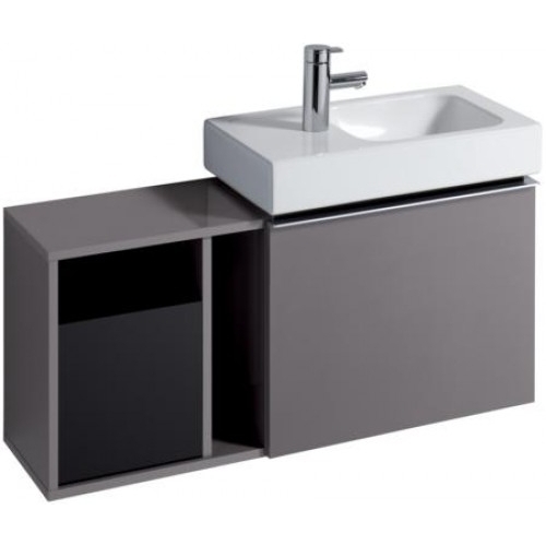 Keramag Icon xs oldalsó kiegészítő szekrény magasfényű platina (37x40x27,3 cm, 840239000)