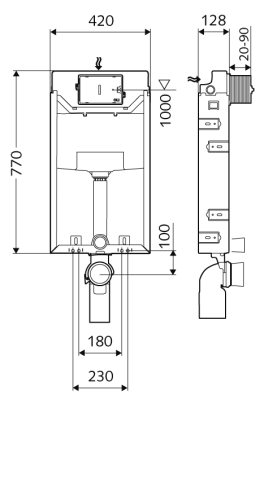 Schell Montus C-N 120 falba építhető szerelőelem, fehér nyomólappal 030580099 + 030681599