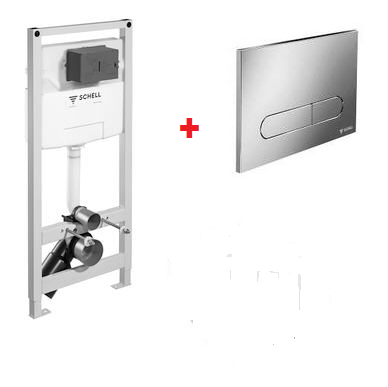 Schell Montus C 120 falba építhető szerelőelem, króm nyomólappal 030560099 + 030680699